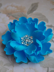 Заколка "Синий цветок"